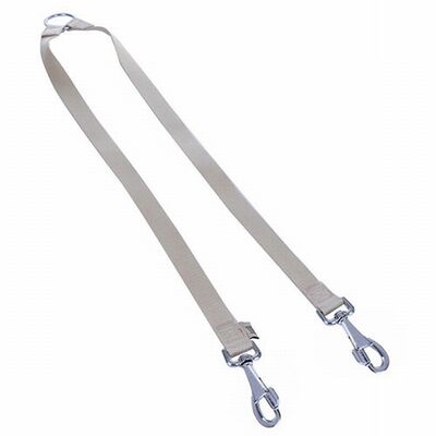 Doggie Dokuma Emniyet Kemerli İkili Köpek Gezdirme Tasma Aparatı Haki 2,5x70-70 Cm 
