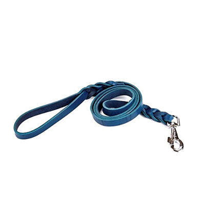 Doggie Eğitim Serisi Gerçek Deriden El Yapımı Köpek Gezdirme Kayışı Royalblue