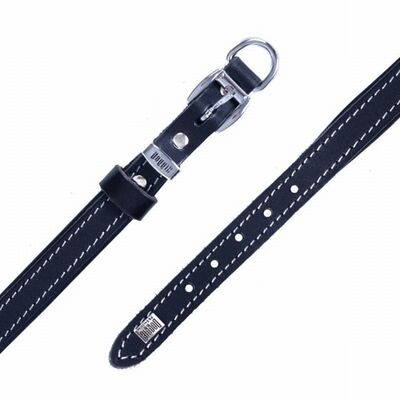 Doggie Yumuşak Firstclass Deri Köpek Boyun Tasması Siyah 1,5x20-25 Cm 