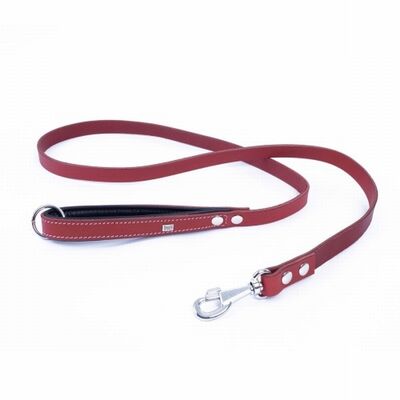 Doggie Yumuşak Deri Firstclass Köpek Gezdirme Tasması Kırmızı 1,5x160 Cm 