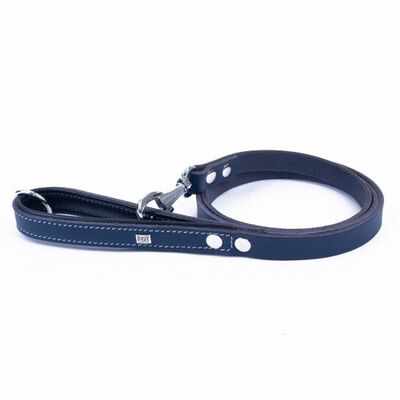 Doggie Yumuşak Deri Firstclass Köpek Gezdirme Tasması Royalblue 1,5x160 Cm 