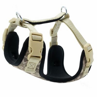 Doggie Havalı Dokuma Köpek Göğüs Tasması Kamuflaj 1,5x35-45 Cm 