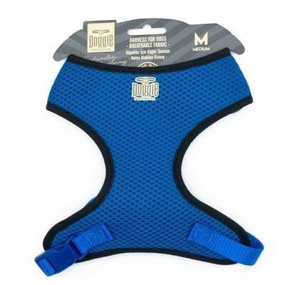 Doggie Havalı Dokuma Küçük Irk Köpek Göğüs Tasması Royalblue 1,5x35-45 Cm 