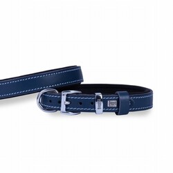 Doggie Konfor Deri Köpek Boyun Tasması Royalblue 2x35 40 Cm - Thumbnail