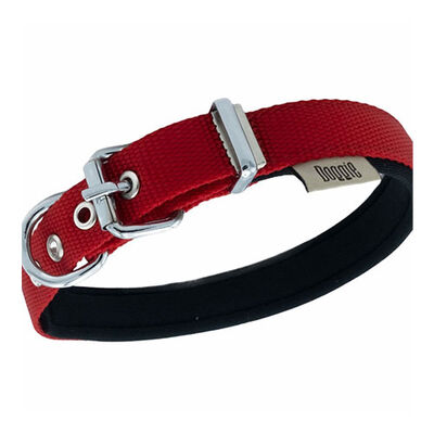 Doggie Konfor Dokuma Kırmızı Köpek Boyun Tasması Small 2 x 30-35 cm 