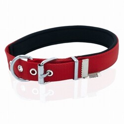 Doggie Konfor Dokuma Köpek Boyun Tasması Kırmızı 2,5x37 45 Cm - Thumbnail