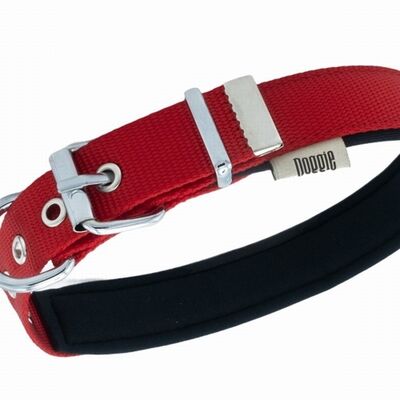 Doggie Konfor Dokuma Köpek Boyun Tasması Kırmızı 2,5x42 50 Cm 