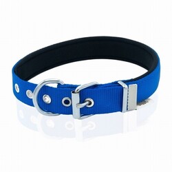 Doggie Konfor Dokuma Köpek Boyun Tasması Royalblue 2,5x37 45 Cm - Thumbnail