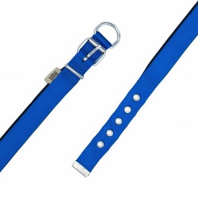 Doggie Konfor Dokuma Köpek Boyun Tasması Royalblue 2,5x42 50 Cm 