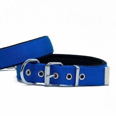 Doggie Konfor Dokuma Köpek Boyun Tasması Royalblue 3x47 55 Cm 