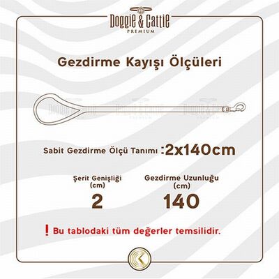 Doggie Konfor Dokuma Köpek Gezdirme Tasması Haki 2X140 Cm 