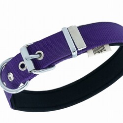 Doggie Konfor Dokuma Sade Köpek Boyun Tasması Mor 2,5x42 50 Cm - Thumbnail