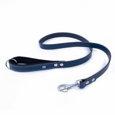 Doggie Konfor Klasik Deri Köpek Gezdirme Tasması Royalblue 2,5x120 Cm 