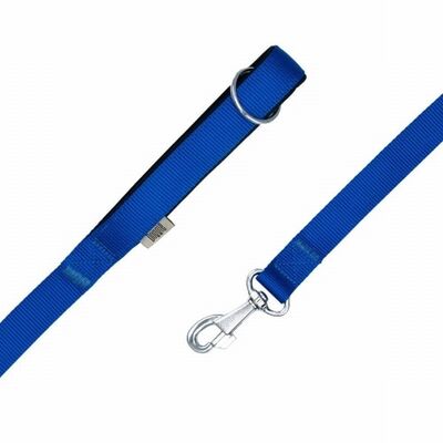 Doggie Konfor Klasik Dokuma Köpek Gezdirme Tasması Royalblue 2,5x120 Cm 
