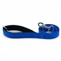 Doggie - Doggie Konfor Klasik Dokuma Köpek Gezdirme Tasması Royalblue 2,5x120 Cm 