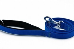 Doggie Konfor Klasik Dokuma Köpek Gezdirme Tasması Royalblue 2x140 Cm - Thumbnail