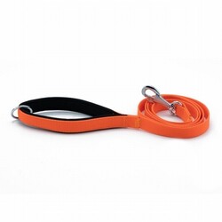 Doggie - Doggie Konfor Klasik Dokuma Köpek Gezdirme Tasması Turuncu 2x140 Cm 