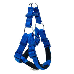 Doggie - Doggie Konfor Ronin Dokuma Royal Mavi Köpek Göğüs Tasması XS 1,5 x 35-40 cm 