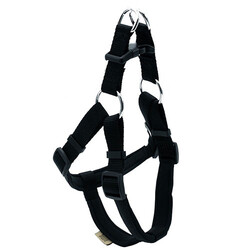 Doggie - Doggie Konfor Ronin Dokuma Siyah Köpek Göğüs Tasması Medium 2 x 45-55 cm 