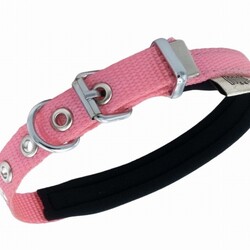 Doggie Konfor Dokuma Köpek Boyun Tasması Pembe 1,5x20 25 Cm - Thumbnail