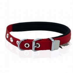 Doggie Konfor Dokuma Köpek Boyun Tasması Kırmızı 1,5x20 25 Cm - Thumbnail