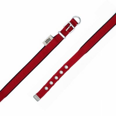 Doggie Konfor Dokuma Köpek Boyun Tasması Kırmızı 1,5x20 25 Cm 