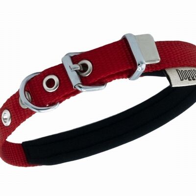 Doggie Konfor Dokuma Köpek Boyun Tasması Kırmızı 1,5x20 25 Cm 