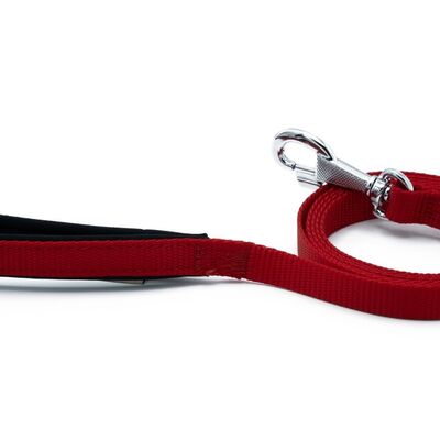 Doggie Konforlu Dokumadan El Yapımı Köpek Gezdirme Kayışı Red