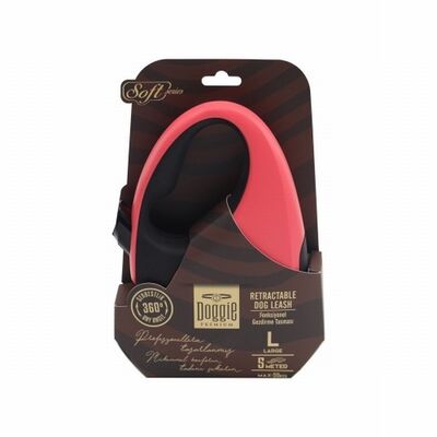 Doggie Otomatik Köpek Tasması Soft Seri Large Pembe 