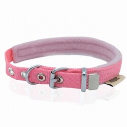 Doggie Polar Pedli Sade Dokuma Köpek Boyun Tasması Pembe 1,5x25-30 Cm - Thumbnail