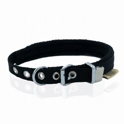 Doggie Polar Pedli Sade Dokuma Köpek Boyun Tasması Siyah 1,5x25-30 Cm - Thumbnail