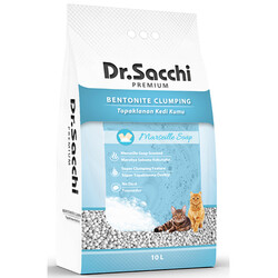 Dr.Sacchi Marsilya Sabunu Kokulu Bentonit İnce Taneli Topaklanan Kedi Kumu 2x10 Lt - Thumbnail