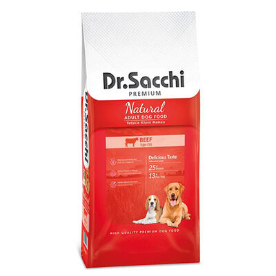 Dr.Sacchi Premium Natürel Beef Sığır Etli Yetişkin Köpek Maması 15 Kg 