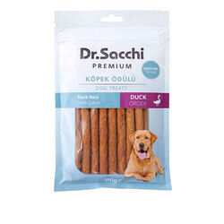 Dr.Sacchi - Dr.Sacchi Premium Ördekli Çubuk Tahılsız Köpek Ödülü 5'' 10'lu 110 Gr 