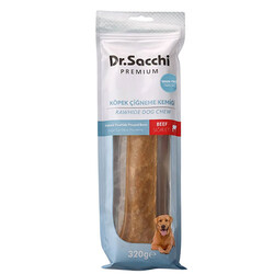 Dr.Sacchi - Dr.Sacchi Premium Sığır Etli Doğal Sığır Derisi Press Kemik Tahılsız Köpek Ödülü 12'' 1'li 320 Gr 