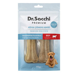 Dr.Sacchi - Dr.Sacchi Premium Sığır Etli Doğal Sığır Derisi Press Kemik Tahılsız Köpek Ödülü 5” 2'li 115 Gr 
