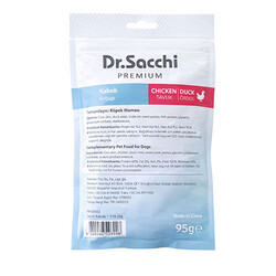 Dr.Sacchi Premium Tavuklu ve Ördekli Kebap Tahılsız Köpek Ödülü 5'' 5'li 95 Gr - Thumbnail