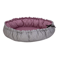 Pet Comfort Sunflower Çift Taraflı Kedi ve Köpek Yatağı Pembe Gri 60 Cm - Thumbnail