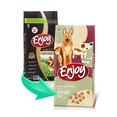 Enjoy Biftekli Yetişkin Köpek Maması 15 Kg 