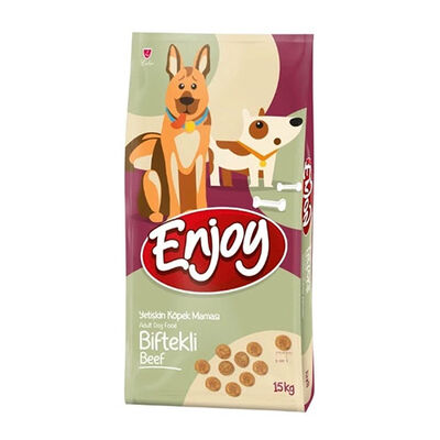 Enjoy Biftekli Yetişkin Köpek Maması 15 Kg 