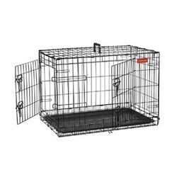 Eurodog - EuroDog Çift Kapılı Metal Köpek Kafesi 122x76x80 Cm 