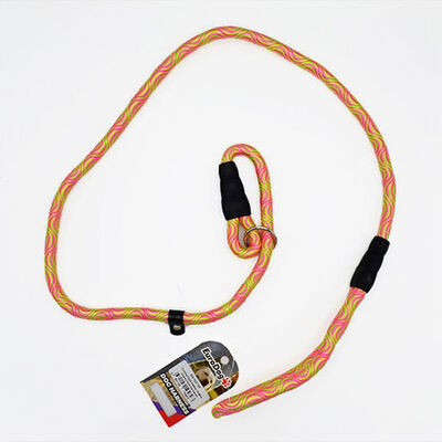 EuroDog Köpek Boğma ve Gezdirme Tasması 14 Mm 120 Cm Pembe Sarı 