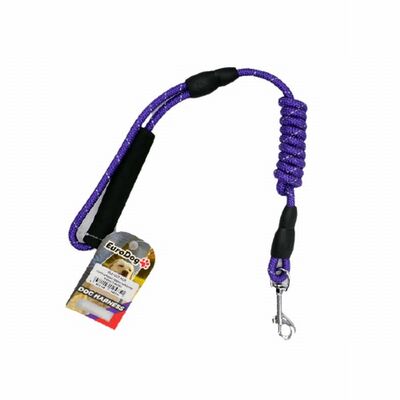 EuroDog Reflektörlü Köpek Gezdirme Tasması 8 Mm 120 Cm Mor 