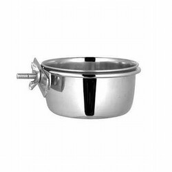 EuroDog - EuroDog Vidalı Metal Kuş Yem Kabı 20 Oz 12,5 Cm 