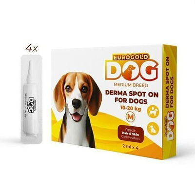 EuroGold Dog Köpek Deri Bakım Damlası 10-20 Kg 4x2 Ml 