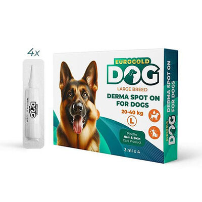 EuroGold Dog Köpek Deri Bakım Damlası 20-40 Kg 4x3 Ml 