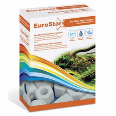 EuroStar Bio Glass Ring Hexagon Akvaryum Filtre Malzemesi 500 Ml 