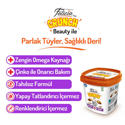 Felicia Beauty Crunch Tavuklu ve Somonlu Kedi Ödül Maması 100 Gr 