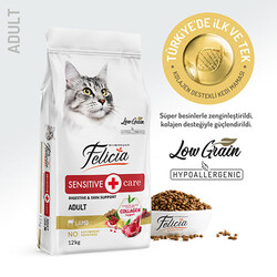 Felicia - Felicia Hypoallergenic Kuzulu Düşük Tahıllı Yetişkin Kedi Maması 12 Kg 
