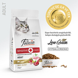 Felicia Hypoallergenic Kuzulu Düşük Tahıllı Yetişkin Kedi Maması 2 Kg - Thumbnail